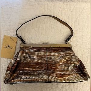 Patricia Nash Ferrara Frame Metallic Faux Snakeskin look